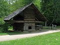 June 17, 2003 - Cades Cove, Great Smoky Mountains National Park, Tennessee.<br />Corn crib at Cable Mills area.