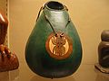 June 18, 2003 - Cherokee, North Carolina.<br />A gourd container at the Cherokee Museum.