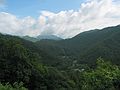 June 19, 2003 - On the Blue Ridge Parkway between Cherokee and Ashville, North Carolina.<br />Balhoot Scar overlook: is that Clingmans Dome or Mount Le Conte in the distance?