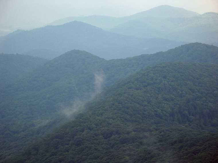 June 19, 2003 - Blue Ridge Parkway between Cherokee and Asheville, North Carolina.<br />Wolf Mountain overlook at 5500 feet.