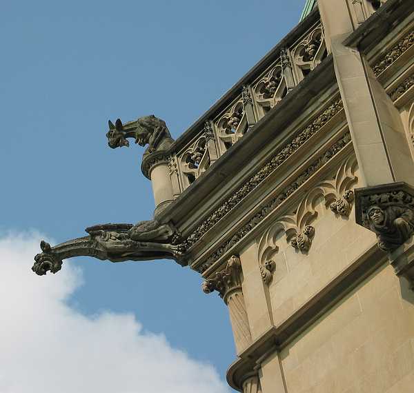 June 20, 2003 - Biltmore Estate, Asheville, North Carolina.<br />Gargoyles on the main house.