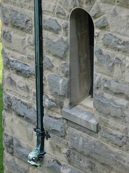 June 20, 2003 - Biltmore Estate, Asheville, North Carolina.<br />Window and rain downspout detail on the main house.