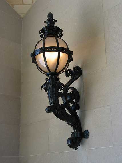 June 20, 2003 - Biltmore Estate, Asheville, North Carolina.<br />Lamp in entryway to the main house.
