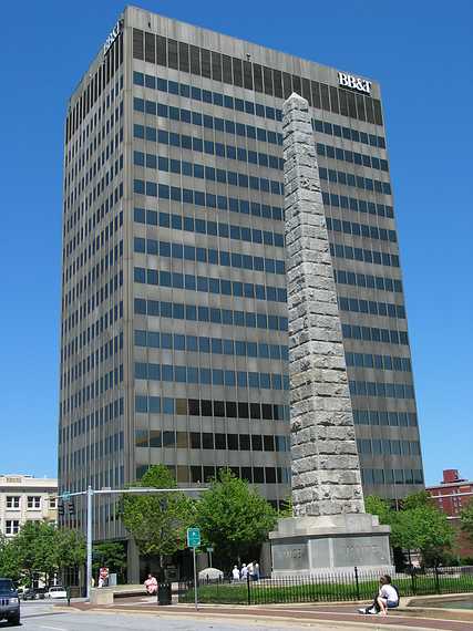 June 21, 2003 - Asheville, North Carolina.<br />Momorial to Governor Vance on Pack Square.