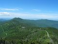 June 22, 2003 - Mount Mitchell State Park, North Carolina.<br />Mount Gibbes (6571 feet) and NC-128, the access road to the mountain.