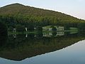 June 23, 2003 - Blue Ridge Parkway, Virginia.<br />Peaks of Otter area (mile 86).<br />Abbott Lake, Peaks of Otter Lodge, and Flat Top Moutain.