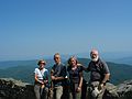 June 24, 2003 - Blue Ridge Parkway, Virginia.<br />Atop Sharp Top Mountain at Peaks of Otter area (mile 86).<br />Baiba, Ronnie, Joyce, and Egils.