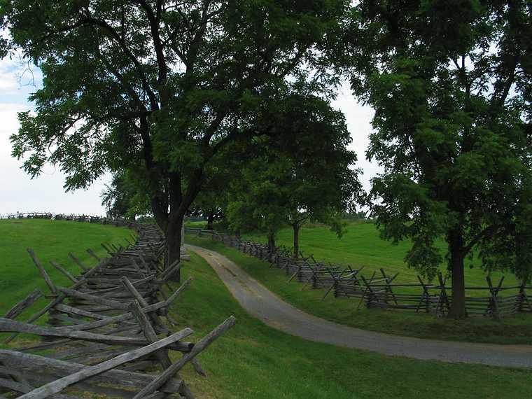 June 27, 2003 - Antietam National Battlefield, Maryland.<br />At the Sunken Road (Bloody Lane) battle site.