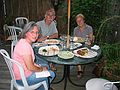 June 27, 2003 - Baltimore, Maryland.<br />Joyce, Ronnie, and Baiba at Susie's Soba Restaurant on 36th Street (The Avenue).