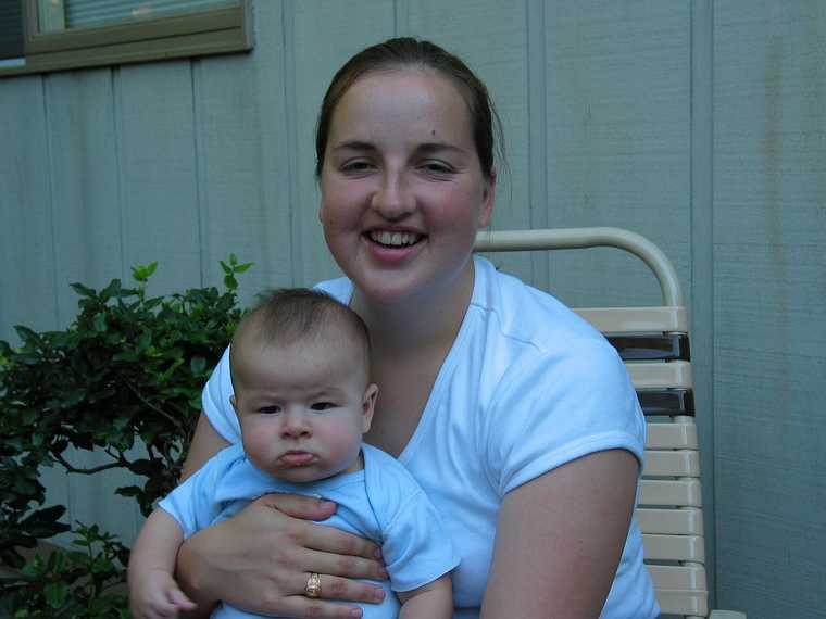 July 6, 2003 - Manchester by the Sea, Massachusetts.<br />Uldis' and Edite's namesday celebration.<br />Tanya (Mirdza's grand daughter) and her son Jonah.