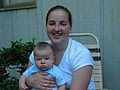 July 6, 2003 - Manchester by the Sea, Massachusetts.<br />Uldis' and Edite's namesday celebration.<br />Tanya (Mirdza's grand daughter) and her son Jonah.