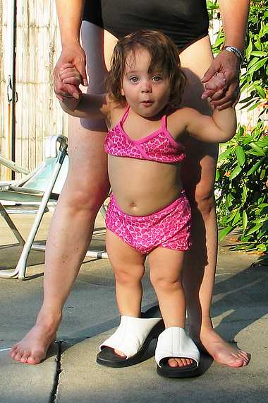 July 13, 2003 - At Marie's, Lawrence, Massachusetts.<br />Holly birthday celebration (her actual birthday is July 15).<br />Miranda in Marion's shoes.
