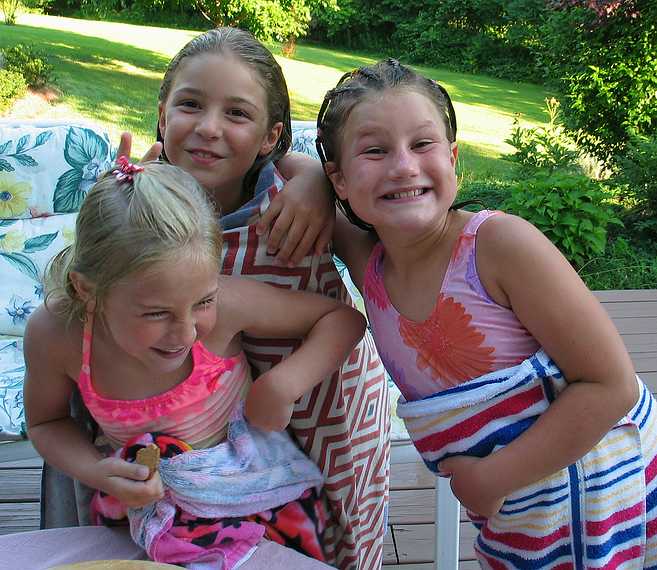 July 19, 2003 - South Hampton, New Hampshire.<br />Marissa's birthday celebration.<br />Friend, Marissa, Laura.