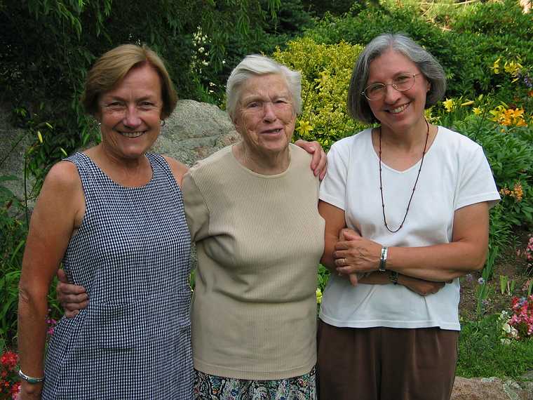 July 28, 2003 - Manchester by the Sea.<br />Edite's and Uldis' names day celebration.<br />Baiba, Mirdza, and Joyce.