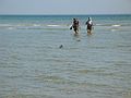 July 30, 2003 - Plum Island, Massachusetts.<br />Joyce and Baiba at Parker River National Wildlife Refuge.