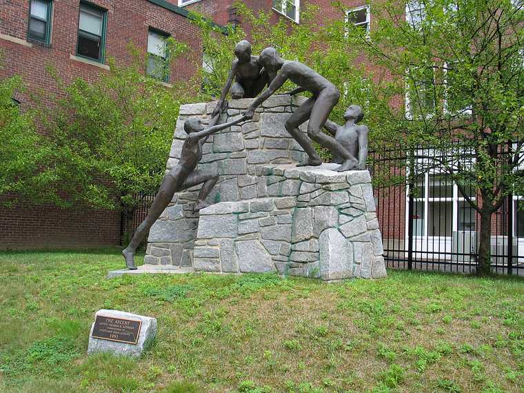 Aug 5, 2003 - Portland, Maine.<br />"The Ascent" by Thomas K. Kennedy.<br />Commissioned by Portland High School in 1991.