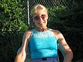 Aug 18, 2003 - Bear Hill Road, Merrimac, Massachusetts.<br />At the Hallorans for Nancy's 60th birthday.<br />The birthday girl, Nancy Halloran.
