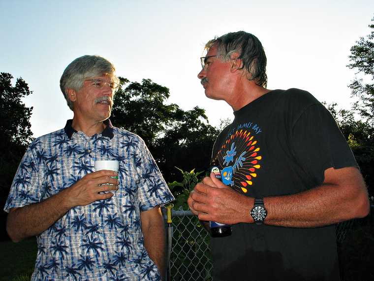 Aug 18, 2003 - Bear Hill Road, Merrimac, Massachusetts.<br />At the Hallorans for Nancy's 60th birthday.<br />Bill Hoyt and John Halloran.