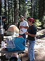 Aug 23, 2003 - Mendocino National Forest, California.<br />Sati and Melody camping near Black Butte.