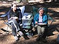 Aug 23, 2003 - Mendocino National Forest, California.<br />Melody's friend Gina and Joyce at camp near Black Butte.