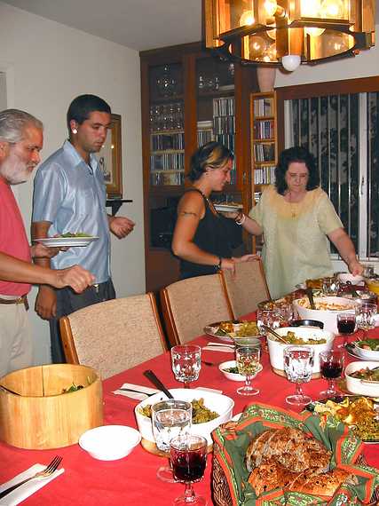 Aug 25, 2003 - El Cerito, California.<br />At Sati's parents', Suman and Sargam Shah, house.<br />Suman, Sati, Melody, and Sargam.