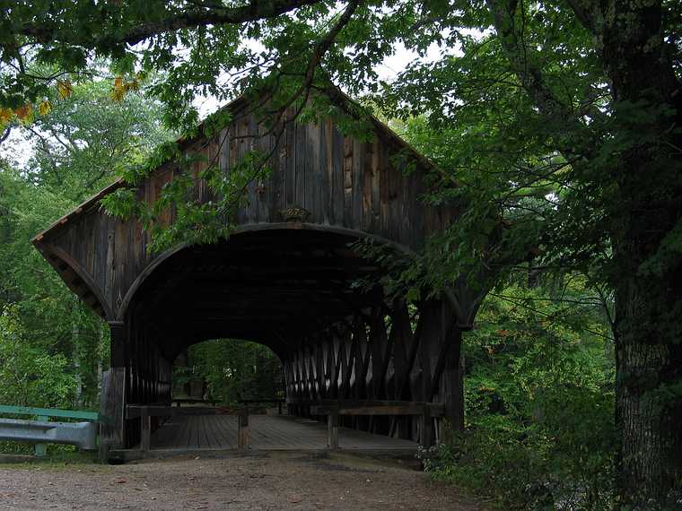 Sept 20, 2003 - Sunday River Covered Bridge, near Bethel, Maine.<br />Bridge built in 1872.