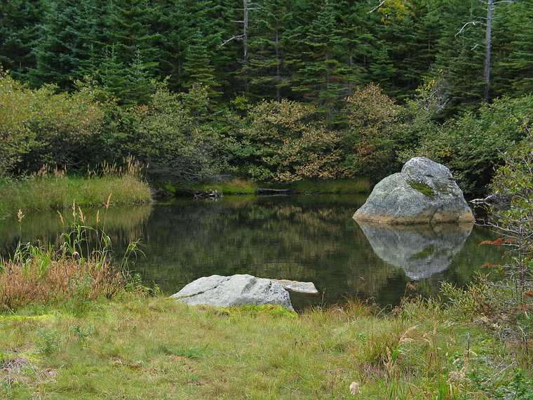 Sept 22, 2003 - Along Tuckerman Ravine Trail between Pinkham Notch and Hermit Lake, New Hampshire.<br />Hermit Lake.