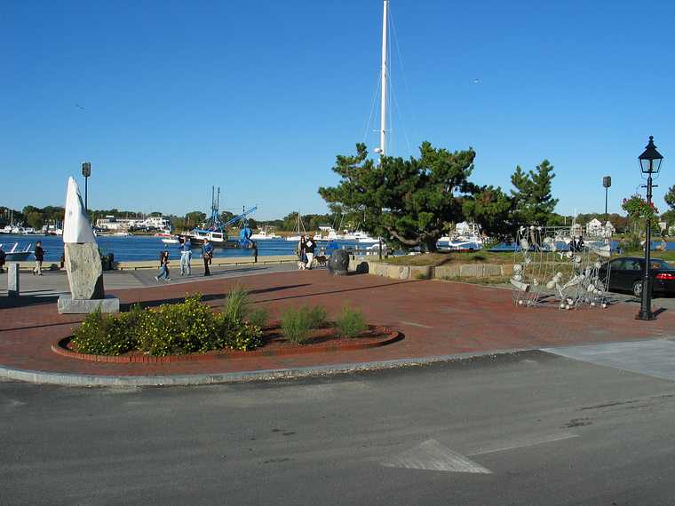 Oct 13, 2003 - Newburyport, Massachusetts.<br />Somerby's Landing with Antoinette Prien Schultze's, Joe Landry's, and  William Brayton's sculptures.