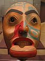 Oct 24, 2003 - Salem, Massachusetts.<br />Visit to the new Peabody Essex Museum with Joyce, Bonnie, and John.<br />Haida, Tlingit, or Tsimshian mask with expanded lower lip (via wooden plugs called labrets).