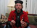 Nov 1, 2003 - Marrimac, Massachusetts.<br />At Cindia and Lance's for a pot luck supper party the day after Halloween.<br />Carl, the Mongolian BMW salesman.