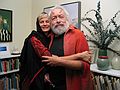 Nov 1, 2003 - Marrimac, Massachusetts.<br />At Cindia and Lancey's for a pot luck supper party the day after Halloween.<br />Judith and Harold.