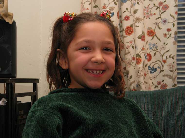 Dec 21, 2003 - Merrimac, Massachusetts.<br />Christmas tree decorating party.<br />Elizabeth (Ana's granddaughter).