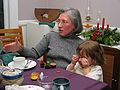 Dec 21, 2003 - Merrimac, Massachusetts.<br />Christmas tree decorating party.<br />Joyce and Miranda.