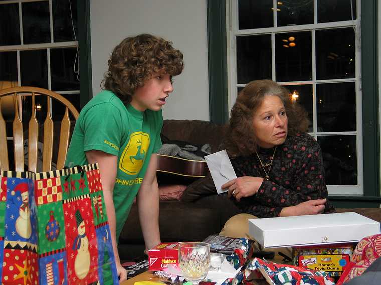 Dec 25, 2003 - At Tom and Kim's in South Hampton, New Hampshire.<br />Michael and Kim.