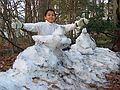 Dec 28, 2003 - Merrimac, Massachusetts.<br />Eriks and his snow sculptures.