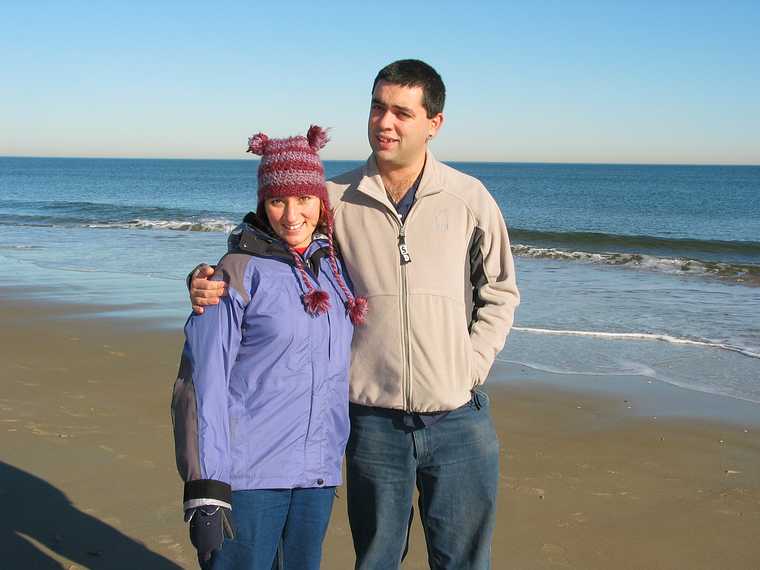 Dec 29, 2003 - Parker River National Wildlife Refuge, Plum Island, Massachusetts.<br />Melody and Sati.