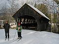 Jan 1, 2004 - Sunday River, Maine.<br />Ronnie and Baiba at the Sunday River Covered Bridge build in 1872.