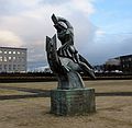 March 19, 2004 - Reykjavik,<br />"Smundur  Selnum", stone, 1926, by Asmundur Sveinsson (1893-1982)<br />at the University of Iceland.