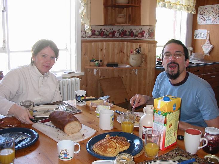 March 20, 2004 - Vogar, Iceland.<br />Inga and Eric.