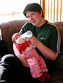 March 20, 2004 - Flir, Iceland.<br />Kristjana, Inga's sister, and her daughter Olga Snrs (Snowrose).