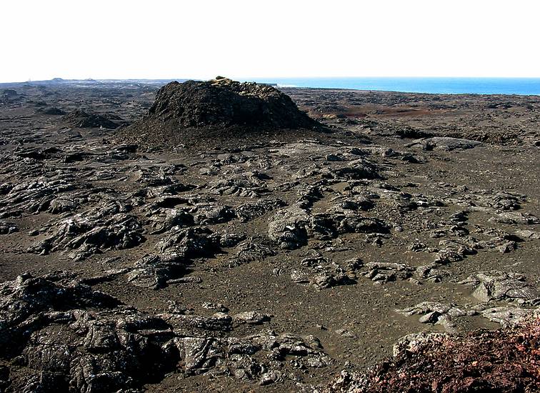 March 22, 2004 - Between Reykjanes and Hafnir on the end of Suurnes, Iceland.<br />A crater.