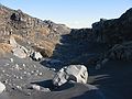 March 22, 2004 - Between Reykjanes and Hafnir on the end of Suurnes, Iceland.<br />Mid-Atlantic ridge as it emerges on land. To the left is the North American Plate and<br />to the right the Eurasian Plate. The move apart at about 2 cm per year..