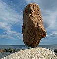 April 7, 2004 - Sandy Point State Reservation, Plum Island, Massachusetts.<br />Anonymous sculptor. The pink stone is about 6 inches tall.