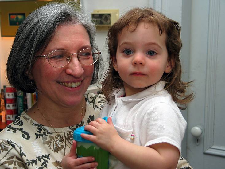 April 11, 2004 - Tewksbury, Massachusetts.<br />Easter dinner at Paul and Norma's.<br />Joyce and Miranda.