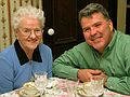 April 11, 2004 - Tewksbury, Massachusetts.<br />Easter dinner at Paul and Norma's.<br />Mrs. Casey (Jim's mother) and Jim.