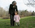 April 11, 2004 - Tewksbury, Massachusetts.<br />Easter dinner at Paul and Norma's.<br />Joyce and Miranda in the  back yard.