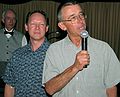 May 15, 2004 - Sawyers Banquet Facilities, Plaistow, New Hampshire.<br />Farewell dinner/dance for Becky and Ernie and their children.<br />Ernie's father and Bill, Becky's father.