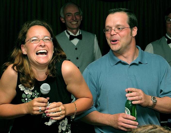 May 15, 2004 - Sawyers Banquet Facilities, Plaistow, New Hampshire.<br />Farewell dinner/dance for Becky and Ernie and their children.<br />Becky and Ernie.