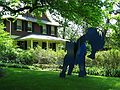 May 22, 2004 - Baltimore, Maryland.<br />Blue sculpture in front of a house in Roland Park.