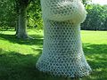 May 22, 2004 - Evergreen House, Baltimore, Maryland.<br />Renée Rendine, "Swell", 2004; plastic cups and cable ties; 20' x aprox. 9' diameter each.